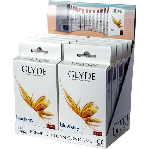 Glyde Ultra Blueberry Flavour Vegan Condoms 10 Pack - LOVEPOPPER.COM - Glyde Vegan Condoms