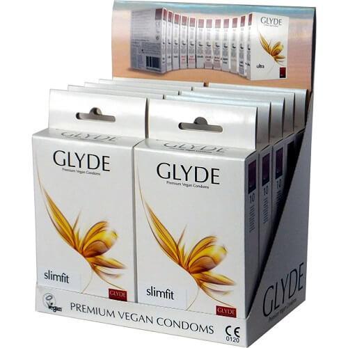 Glyde Ultra Slimfit Vegan Condoms 10 Pack - LOVEPOPPER.COM - Glyde Vegan Condoms