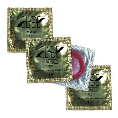 Glyde Ultra Maxi Red Vegan Condoms 100 Bulk Pack - LOVEPOPPER.COM - Glyde Vegan Condoms