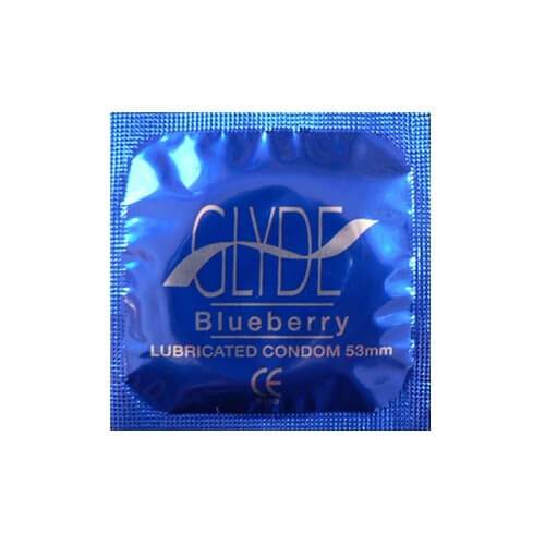 Glyde Ultra Blueberry Flavour Vegan Condoms 100 Bulk Pack - LOVEPOPPER.COM - Glyde Vegan Condoms