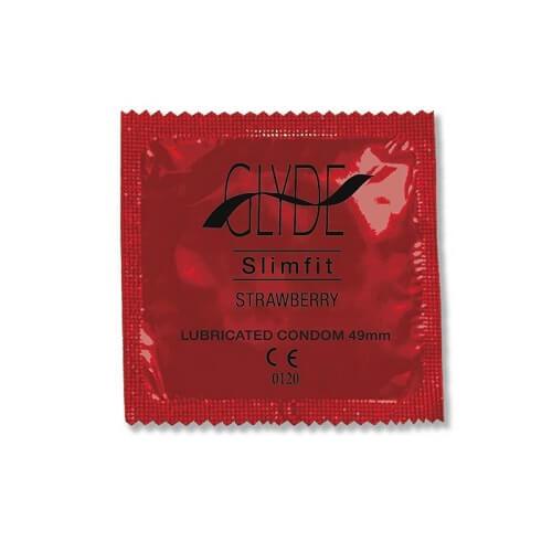 Glyde Ultra Slimfit Strawberry Flavour Vegan Condoms 100 Bulk Pack - LOVEPOPPER.COM - Glyde Vegan Condoms