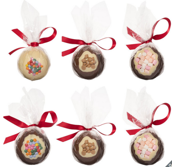 Cocoba Belgian Chocolate Christmas Baubles, 6 x 100g