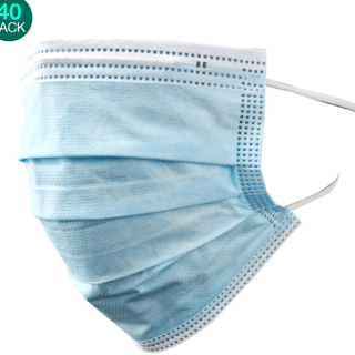HUITIAN 3PLY Single Use Medical Face Mask, 40 x 50 Pack (2,000 Masks)
