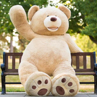 Hugfun 93" (236cm) Plush Sitting Bear (3+ Years)