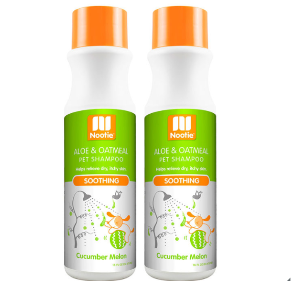 Nootie Soothing Pet Shampoo, 2 x 472ml - Cucumber Melon Scented