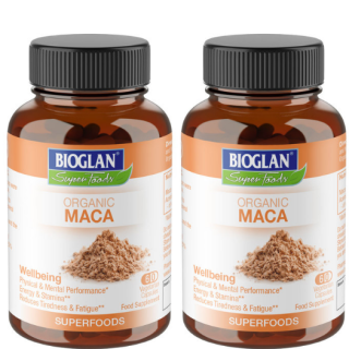 Bioglan Superfoods Organic Maca, 2 x 60 Capsules (40 Days Supply)