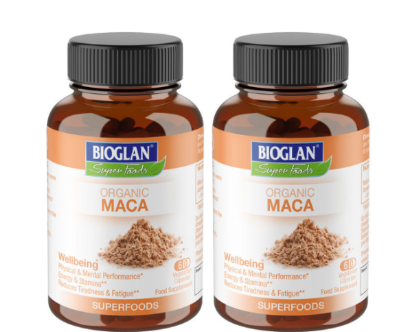 Bioglan Superfoods Organic Maca, 2 x 60 Capsules (40 Days Supply)
