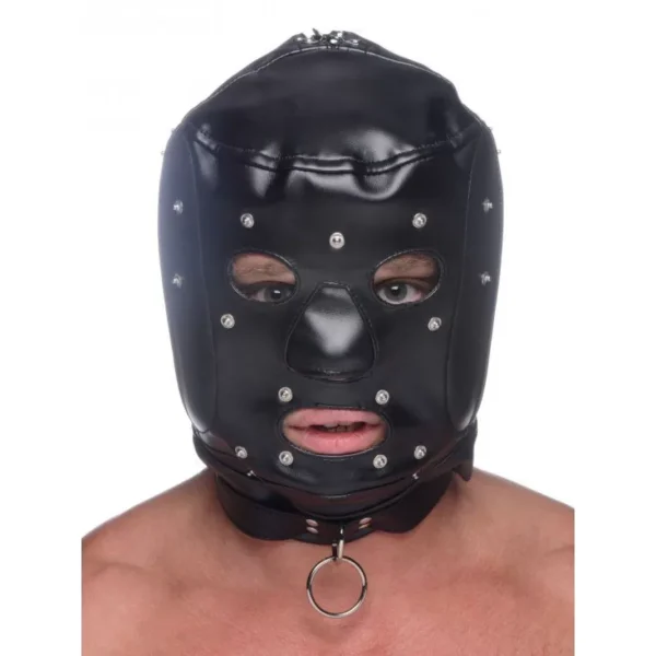 Master Series Muzzled Universal BDSM Hood with Removable Muzzle - Image 3