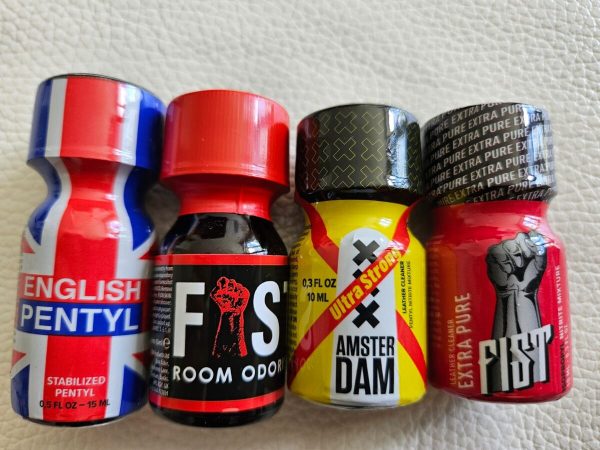 set of 4 strong aroma Pentyl and Leather cleaner 3 small (1x15ml 2x10ml) 1x English large